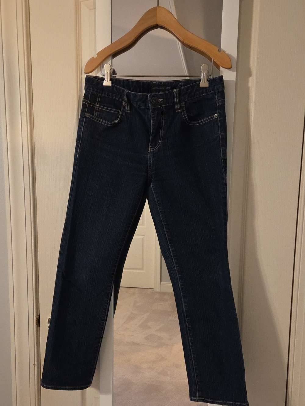 Vintage Calvin Klein Dark Indigo Skinny Straight-Leg Jeans Sz 28/6P